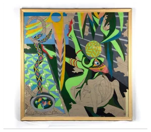 Leo Guida, The Metamorphosis Room, Original Tempera, 1998