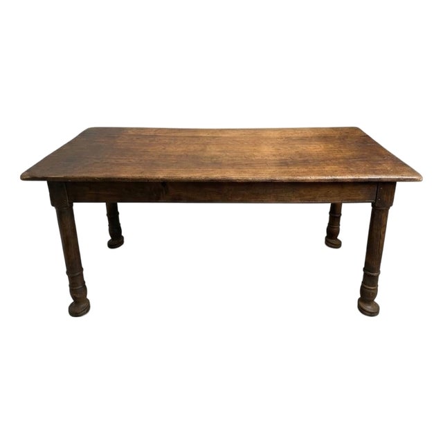 French Farmhouse Dining Table With Onion Feet Mid-19th Century For Sale