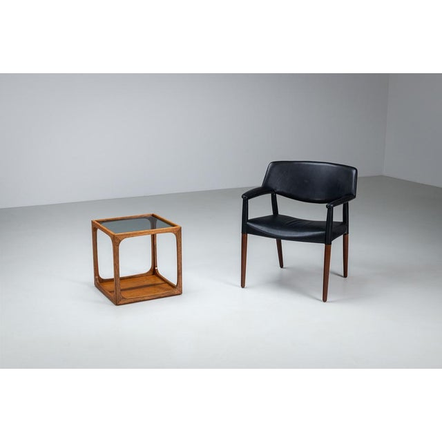 Side Table in Rosewood with Smoked Glass Top by Jacob Brink, 1960s For Sale - Image 6 of 13