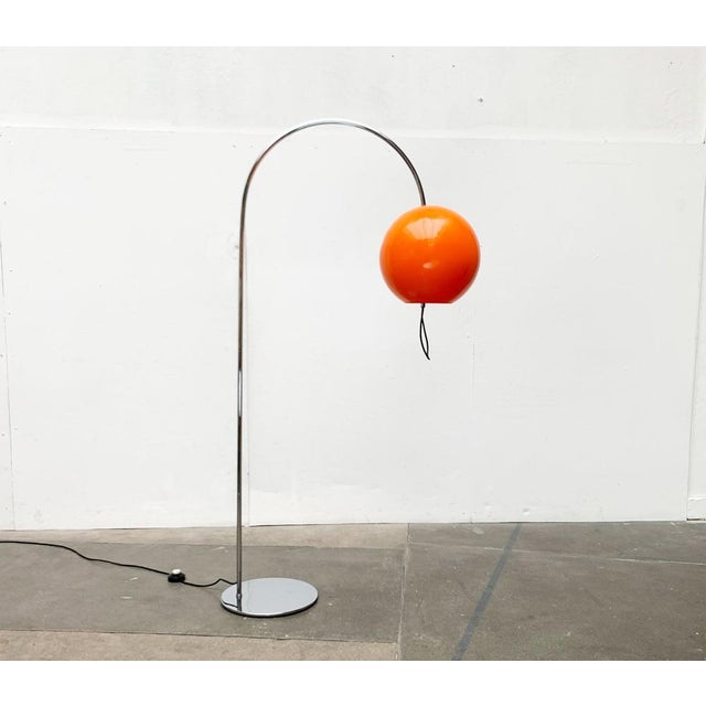 Mid-Century Space Age German Arc Floor Lamp from Wila, 1960s For Sale - Image 5 of 18