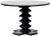 Contemporary NOIR Zig-Zag Base Dining Table, 48", Hand Rubbed Black For Sale - Image 3 of 3