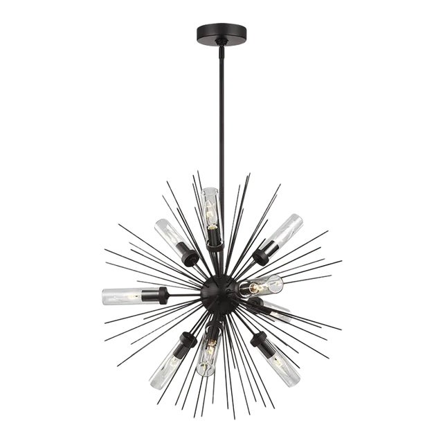Sean Lavin By Visual Comfort Studio Hilo Small Outdoor Chandelier in Oil Rubbed Bronze For Sale