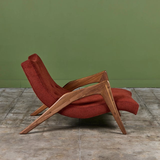 Mid 20th Century Adrian Pearsall "Crescent" Chaise Lounge for Craft Associates For Sale - Image 5 of 17