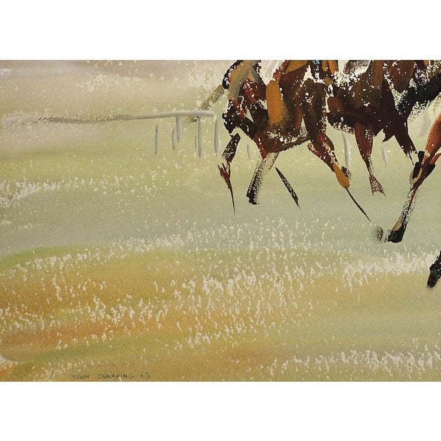 Blue John Rattenbury Skeaping, A Three Horse Race, 1963, Gouache & Watercolor, Framed For Sale - Image 8 of 18