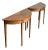 Vintage Regency Sunburst Burl Wood Demilune Tables - A Pair For Sale