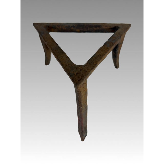 Old Rustic Traditional Cast Iron Tripod Trivet with lots of patina and character. Great for fireside or yard items to rest...
