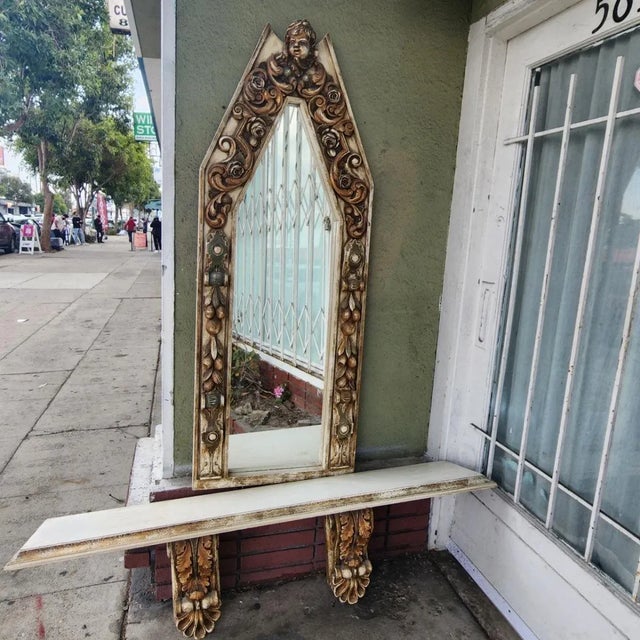 Spanish 1960s Console Table and Mirror For Sale - Image 13 of 13