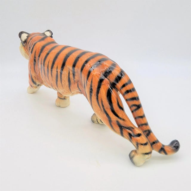 Tiger Figurine in Porcelain by Göbel, 1970s For Sale - Image 4 of 8