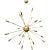 Stilnovo 24 Arm Brass Sputnik Chandelier For Sale