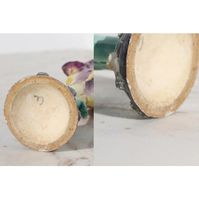 1900s Art Nouveau Majolica Iris French Vase For Sale - Image 12 of 13