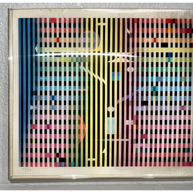 Early 20th Century Yaacov Agam, Agam Lenticular Kinetic Agamograph Hand Signed numbered Israeli Kinetic Op Art For Sale - Image 5 of 16