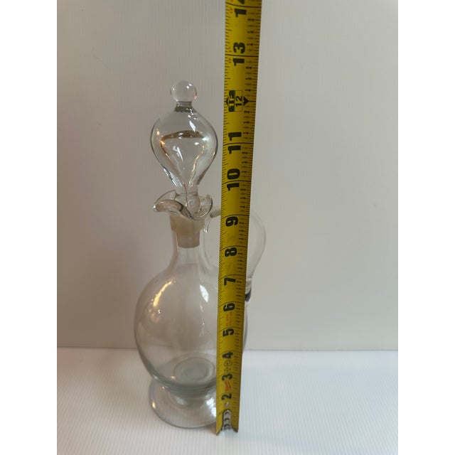 Vintage Berry Brothers Magnum Champagne Decanter Clear Crystal Glass With Stopper 12" Tall For Sale - Image 15 of 18