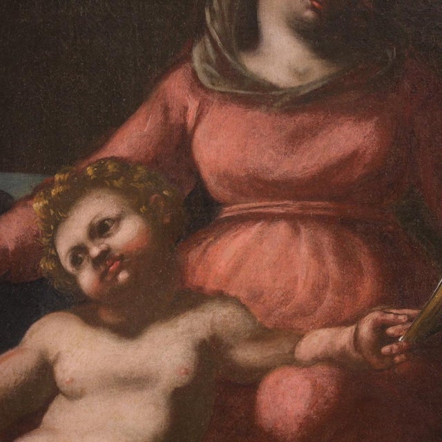 Italian Artist, Holy Family with Sleeping Saint Joseph, 1610, Oil on Canvas, Framed For Sale - Image 9 of 16