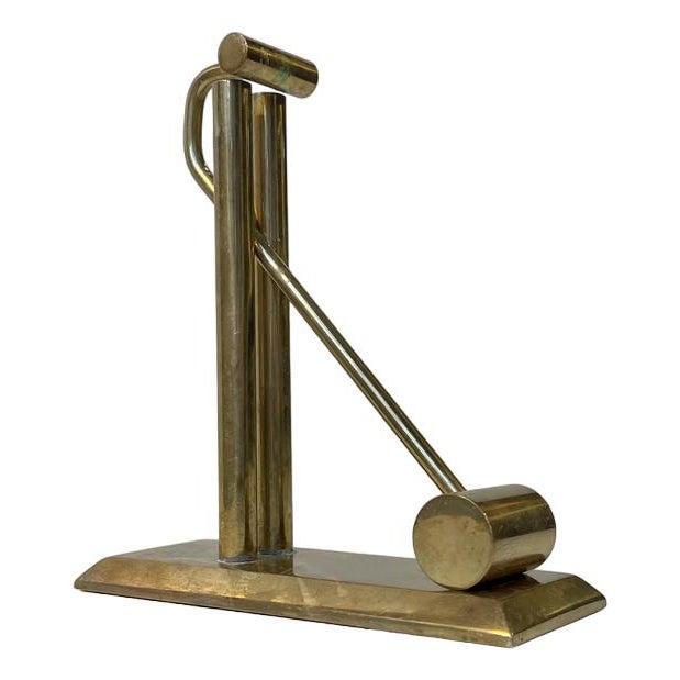 Modernist Sculptural Counterweight Paper Weight in Bronze, 1970s For Sale - Image 11 of 11