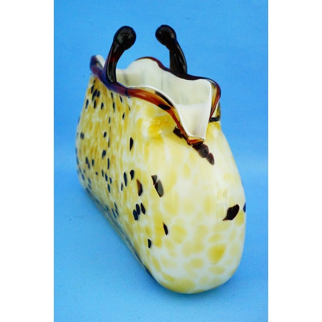 20th Century Sculpture in the Shape of a Bag Vase in Spotted Sommerso Glass attributed to Franco Moretti, Murano, 1980s For Sale - Image 8 of 18