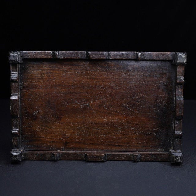 Late 20th Century Chinese Huali Rosewood Carved Tea Tray / Display Stand For Sale - Image 5 of 9