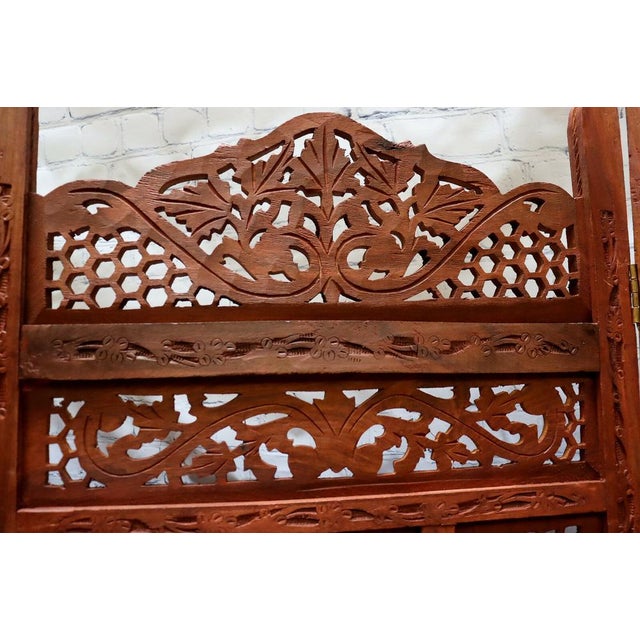 Wood Vintage Double-Sided Room Divider in Teak, 2000s For Sale - Image 7 of 16