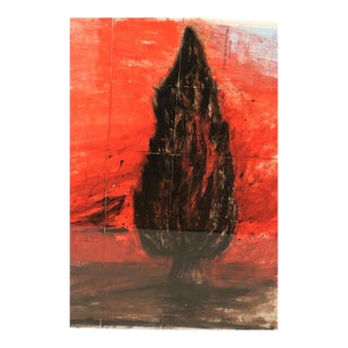 Ken Goldman, Tar Paint Map Etrog, Large Scale Contemporary Judaica Photograph For Sale