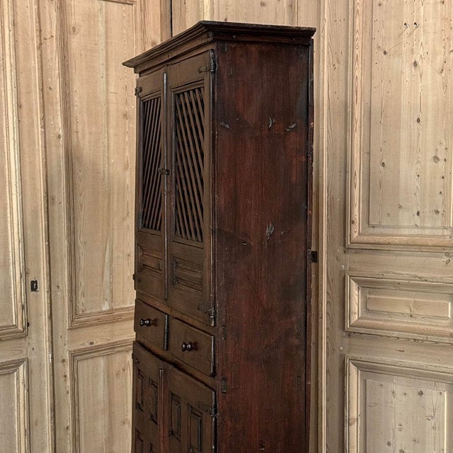 18th Century Spanish Rustic Walnut Cabinet ~ Cupboard For Sale - Image 14 of 18