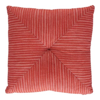 Schumacher x Laura Gonzalez Hallucination Tufted Pillow In Coral For Sale