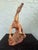 Vintage Italian Rearing Horse Resin Sculpture by A. Giannetti – Faux Carved Wood Finish For Sale - Image 4 of 9