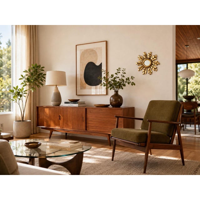 Petite Mid Century Italian Giltwood Sunburst Mirror For Sale In Houston - Image 6 of 7