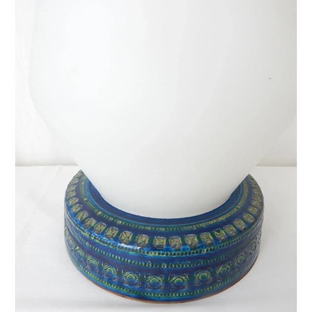 Rimini Blu Bitossi Mid-Century Lamps, Pair For Sale - Image 9 of 12