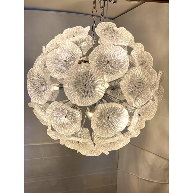 Italian Floral Murano Glass Sputnik Chandelier by Simoeng For Sale - Image 6 of 12