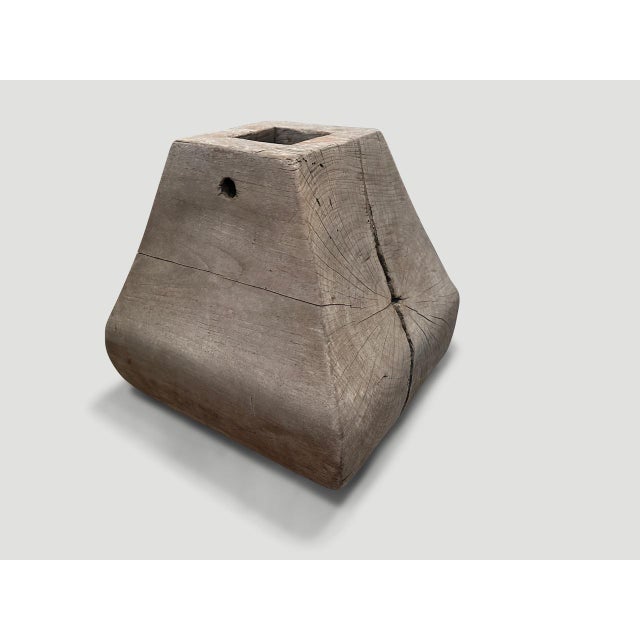 Contemporary Sculptural Antique Column Base For Sale - Image 3 of 5