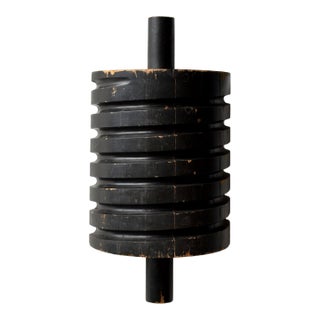 Vintage Large-Scale Industrial Black-Painted Foundry Mold, Circa Mid-20th Century For Sale