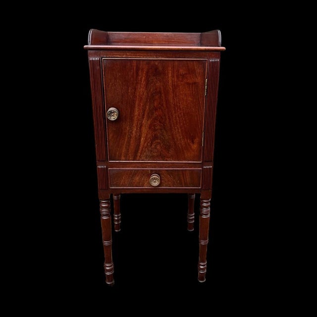 Antique Regency Mahogany Bedside Cupboard, 1820 For Sale - Image 12 of 12