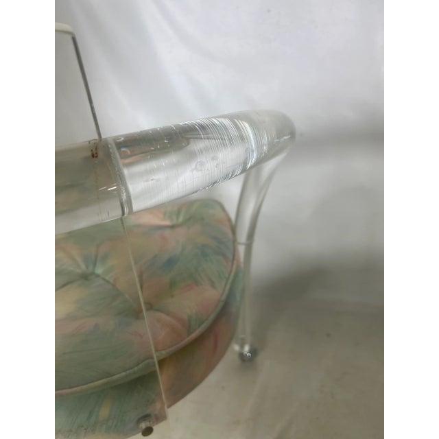 Pair of Lucite Chairs in the Style Charles Hollis Jones For Sale - Image 9 of 11