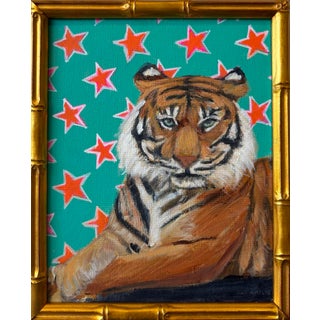 “Welcome to the Jungle” an Original Painting of a Bengal Tiger by Michelle Heimann. For Sale