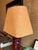Rustic European Orange Lampshade With Yellow Trim For Sale - Image 3 of 6