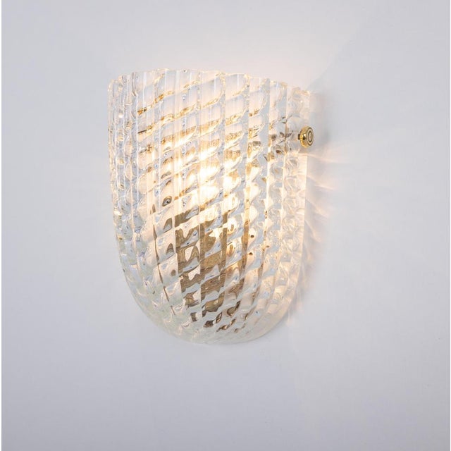 Murano Glass Wall Sconce in style of Barovier & Toso, Italy, 1970s For Sale - Image 9 of 12