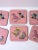 Pink Drinks Coasters Butterfly Design, Set of Six For Sale - Image 8 of 9