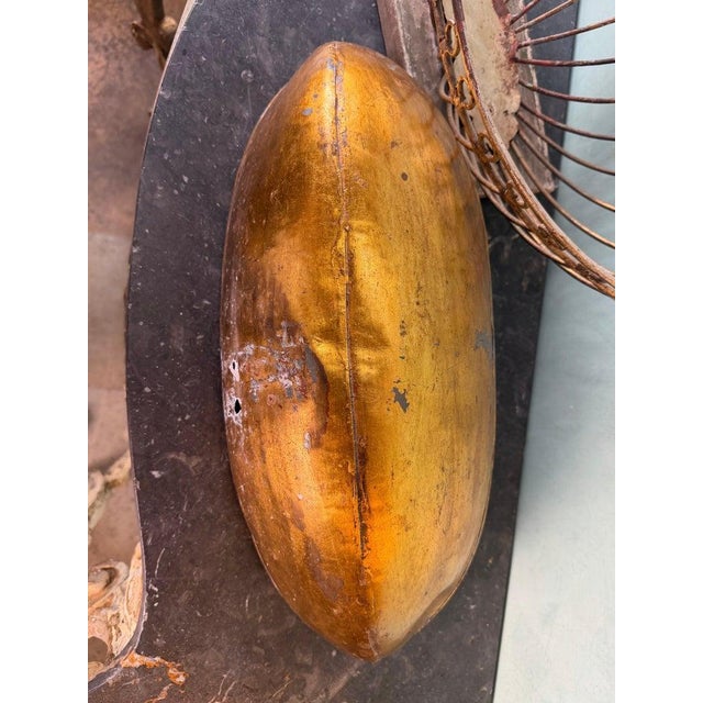 Vintage Wrought Iron and Copper Decorative Centerpiece Bowl / Jardinière For Sale - Image 12 of 13