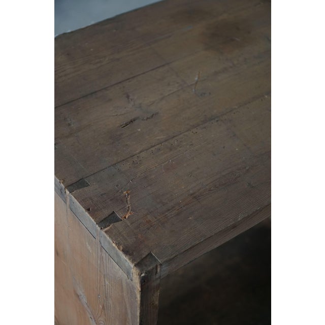 Rustic French Shelf in Patinated Oak, 1920s For Sale - Image 10 of 14