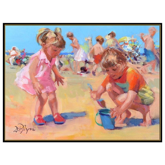 Message us to inquire about custom framing options! (Included for free with every purchase) The artwork here, "Beach Day",...