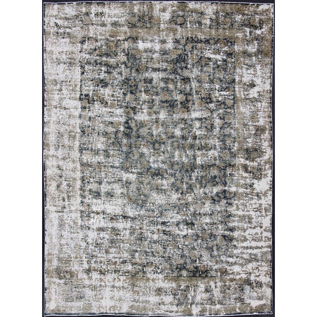 Early 20th Century Antique Persian Rug With Abstract Modern Design For Sale