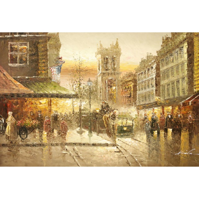 20th Century Original Oil on Canvas - American Street Scene - Signed For Sale - Image 4 of 8