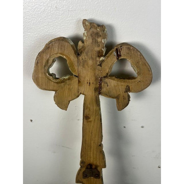 19th Century French Rococo Wall Mirror, Hand-Carved Wood, Distressed For Sale - Image 16 of 17