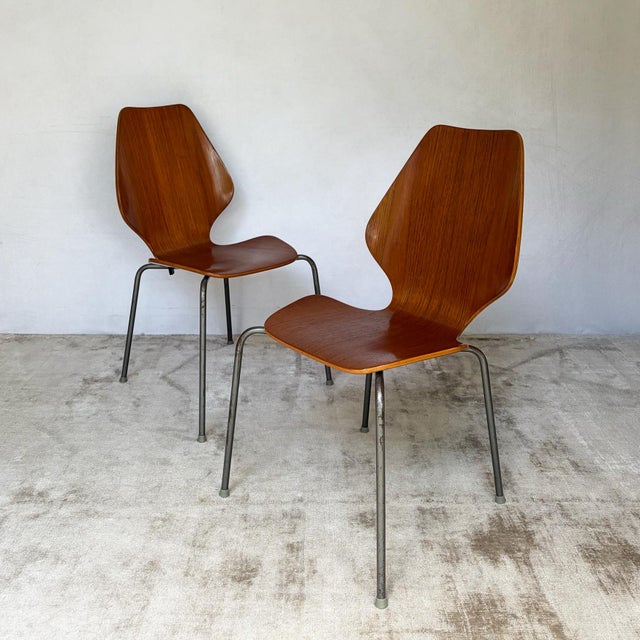 Danish Chairs by Herbert Hirche for Jofa Stalmobler, 1950s, Set of 2 For Sale - Image 11 of 11