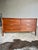 Vintage Broyhill six drawer lowboy dresser featuring beautifully refinished walnut and brass pulls. All drawers move...
