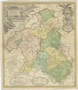 Antique Map of the Waldeck Region of Germany attributed to Homann Heirs, 1733