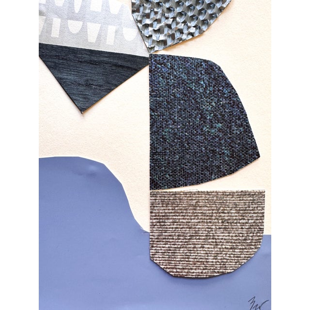 "Celestial Escapade 1" Original Mixed-Media Collage on Paper by Zac Woodiel For Sale In Little Rock - Image 6 of 10