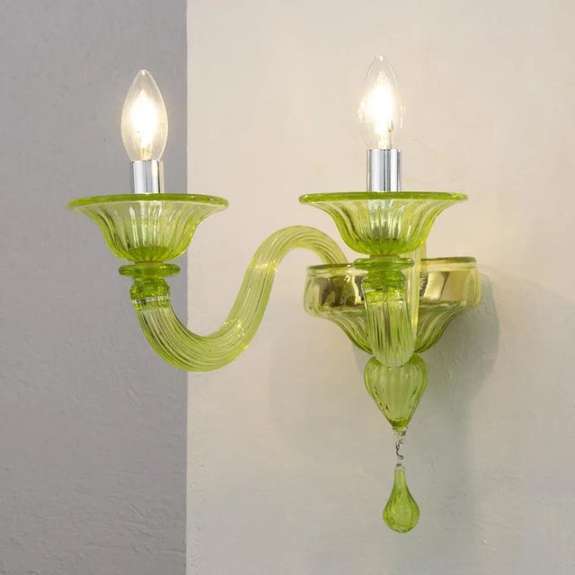 1990s Italian Hand-Blown Murano Glass Wall Light, 1990s For Sale - Image 5 of 11