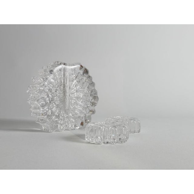 Nautilus Art Glass Vase and Candlesticks by Willy Johansson, Norway, 1960s, Set of 3 For Sale - Image 6 of 18