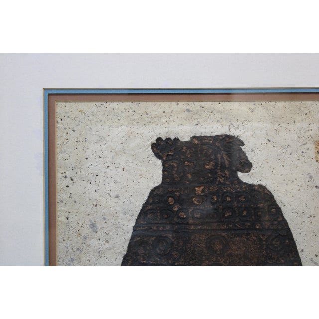 Wood Asian Embossed Print of a Jar For Sale - Image 7 of 10