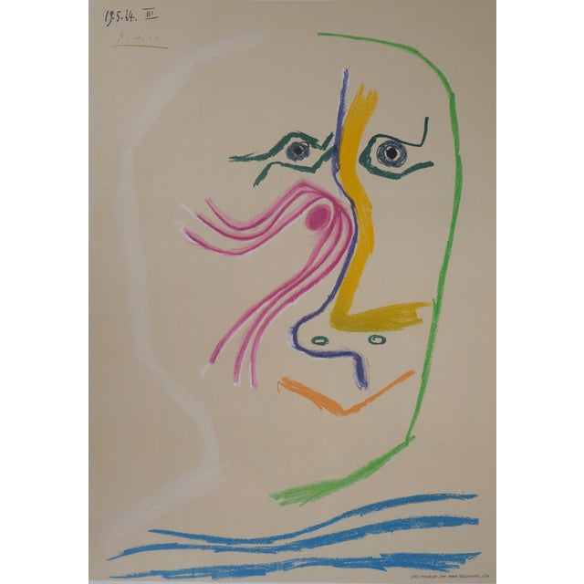 PICASSO Pablo (1881-1973) (after) Tribute to René Char, 1969 Lithograph (Mourlot Workshop) Signed in the plate On thick...